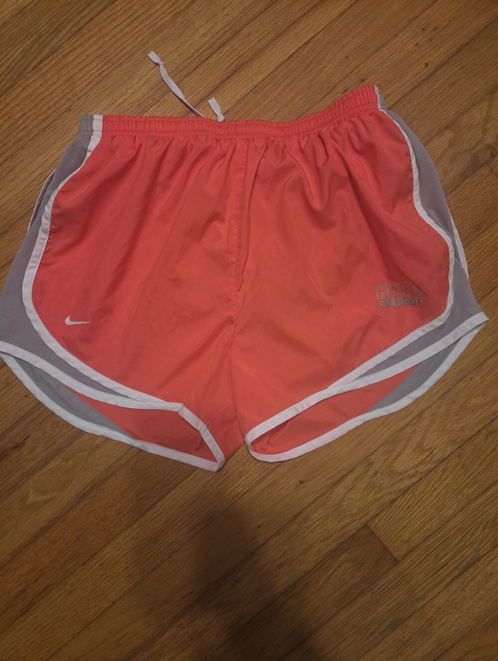 Nike Coral and Gray Athletic Shorts